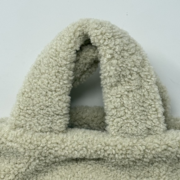 Shelli Segal by Laundry Sherpa Tote Bag Purse Cream Color Teddy Bear - Picture 5 of 15